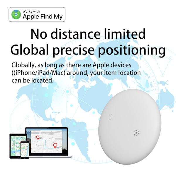 Tracker Small Mini Anti-Lost Device - MFI-certifierad Vit