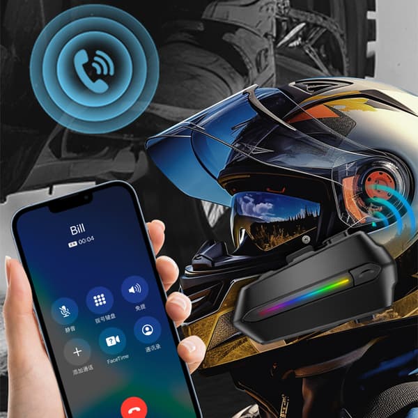 Kommunikationsheadset til motorcykelhjelm (sort) C5S-hard microphone