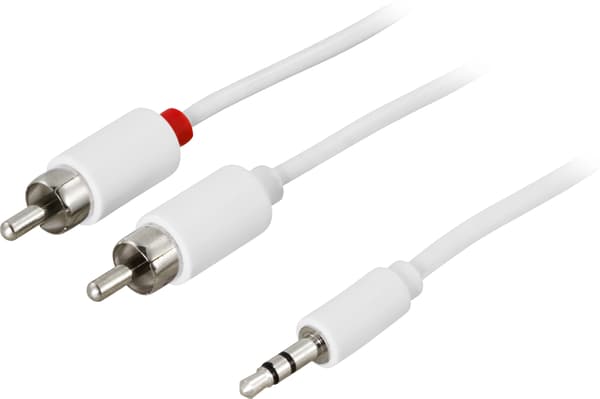 Audio cable 3.5mm ma - 2xRCA ma 5m, white