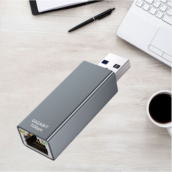 DK03 USB til Gigabit Ethernet Adapter - Space Gray