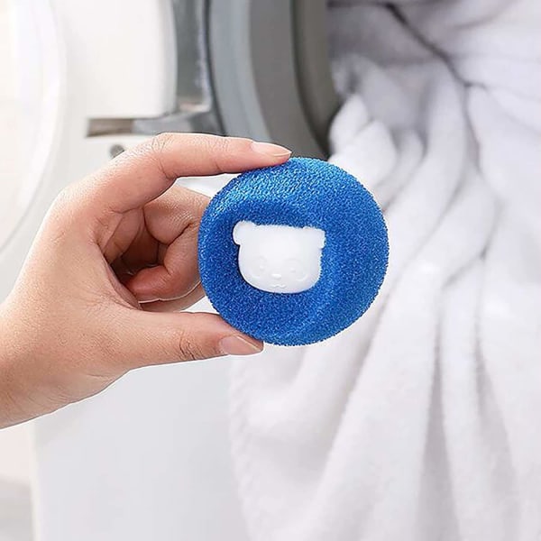 INF Hårborttagningsboll för tvättmaskin 6 st Blå