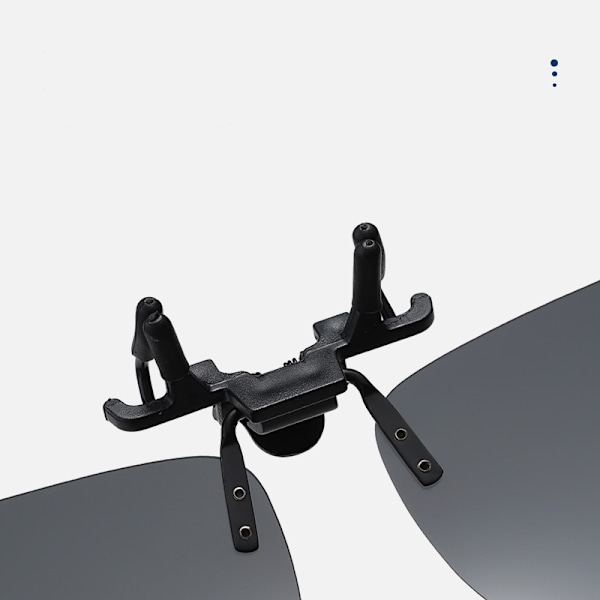 Polariserede Clip-on Solbriller - Medium Størrelse Spejl Sort