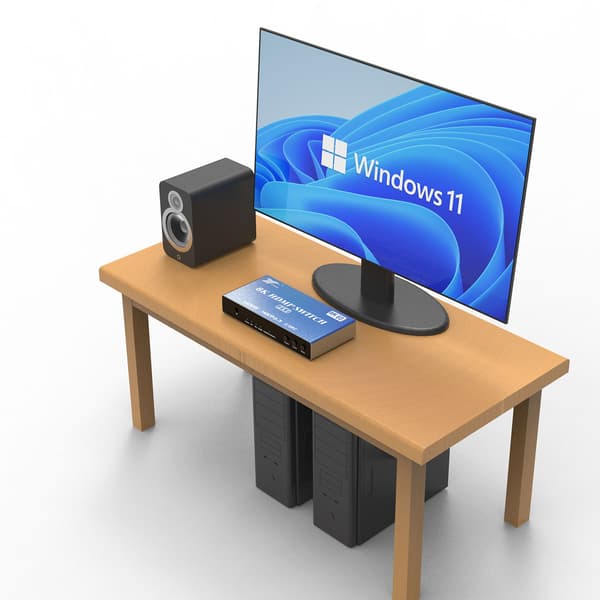 HDMI 2.1 8K/60Hz Switch 2 ingångar 1 utgång med ljudextraherare - Stöder eARC 7.1 för hemmabio och spel