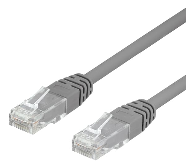 U/UTP Cat6 patch cable 1m 250MHz Deltacertified grey