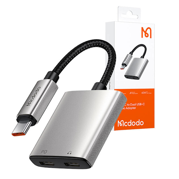 2-i-1 ljudadapter Mcdodo CA-5570 2-i-1 USB-C till 2x USB-C