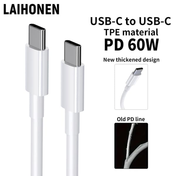 5 kpl 2M CTO C -datakaapeli, PD60W pikalatauskaapeli 5-pack M M