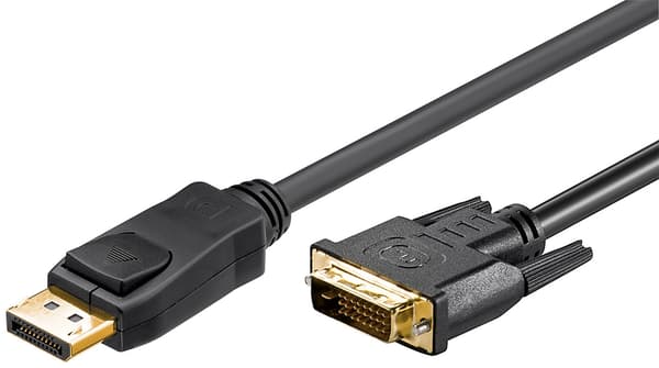 DisplayPort™/DVI-D-adapterkabel forgyldt