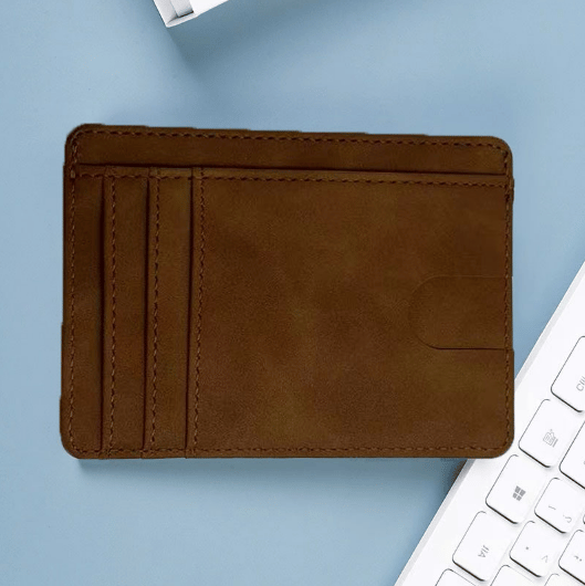 RFID-estokorttikotelo, ohut minimalistinen taskulompakko Brown Brown