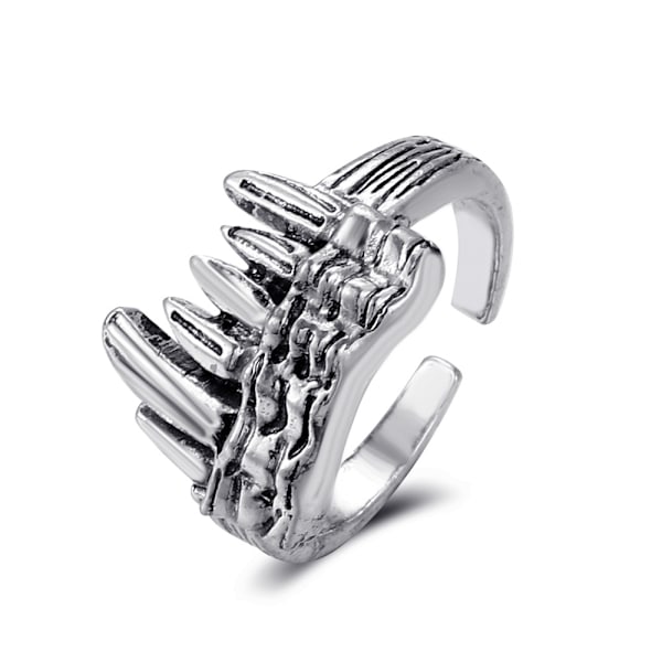 Retro Punk Tusk Ring Hopea