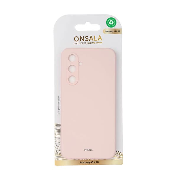 Mobilskal med Silikonkänsla Chalk Pink - Samsung A55 5G