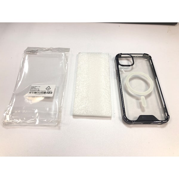 Elektropläterat Magnetiskt Fodral för iPhone 15-Serien iPhone 15 Plus Svart