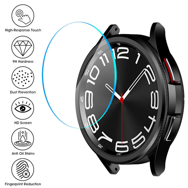 Härdat glasskydd för Samsung Galaxy Watch 6 40 mm