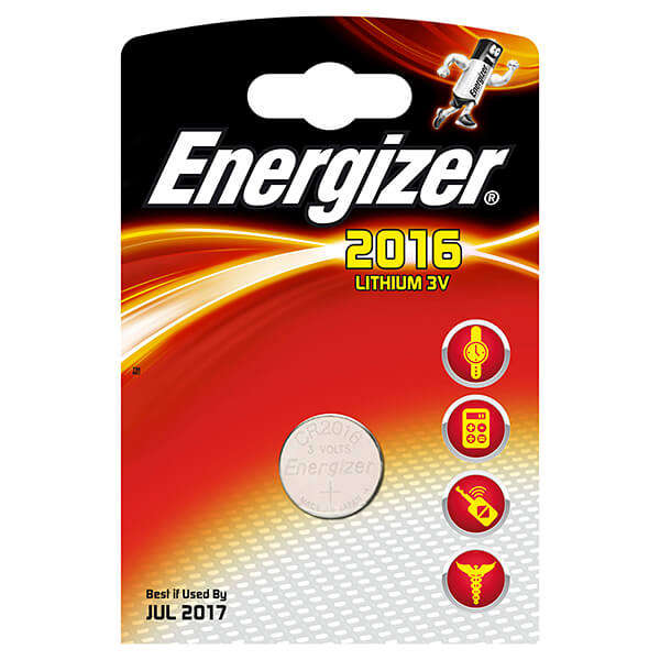 ENERGIZER Batteri CR2016 Lithium 1-pack