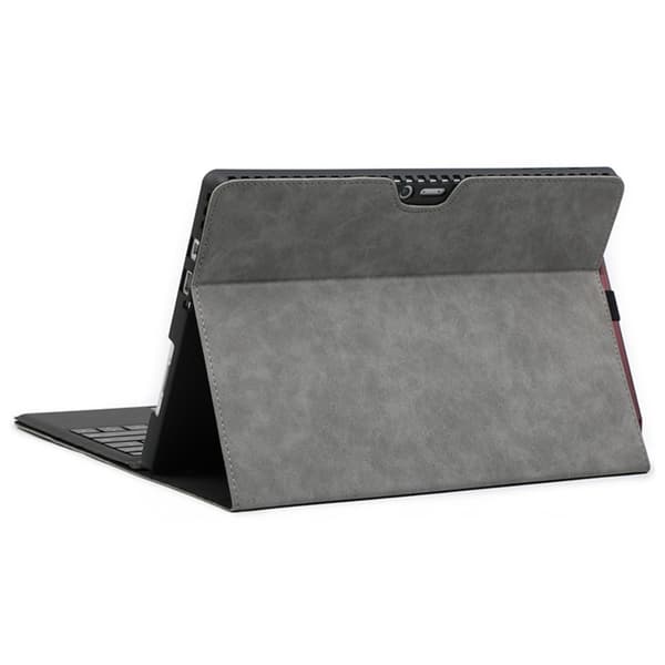 Multi-Function Magnetic Stand Sleeve Case Gray kompatibelt med Microsoft Surface Pro 4/5/6/7/7+ (Fårskinn+Mikrofiber+TPU) - Skyddsfodral med ställ och