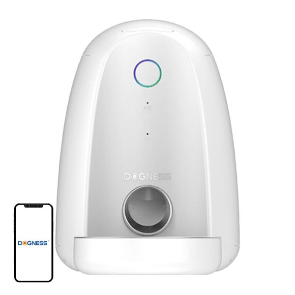 Automaattinen lemmikkieläinten syöttölaite metallikulholla WIFI mini Dogness (valkoinen)