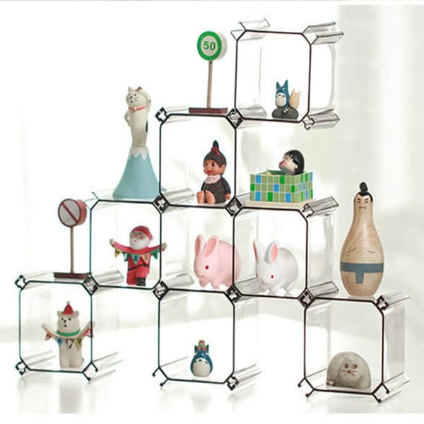 6-delt Honeycomb Undertøj Organizer Transparent Transparent