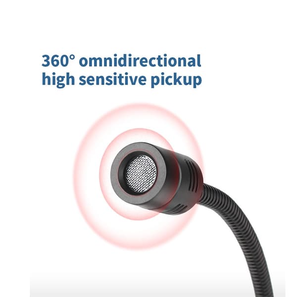 USB Kondensatormikrofon för Inspelning, Streaming och Spel - Hög Känslighet, Plug & Play