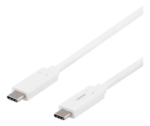 USB-C to USB-C cable, 1m, USB 3.2 Gen 1, E-Marker, white