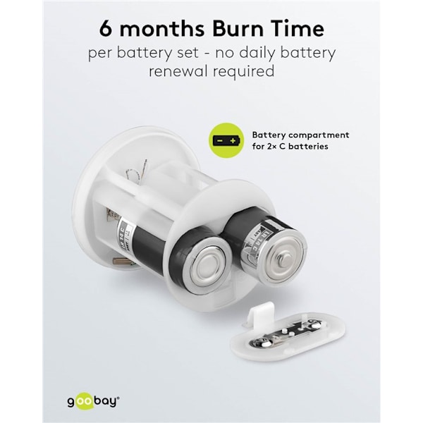 LED gravlys med timer, rød