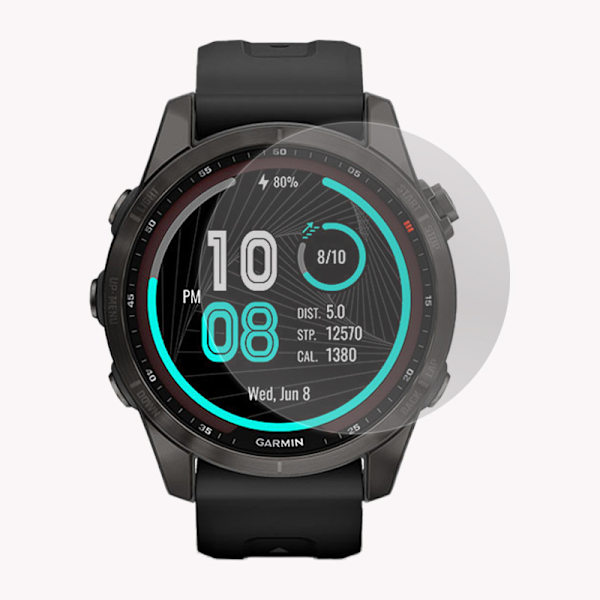 Garmin Fenix 7X:n karkaistu lasinen näytönsuoja (2 kpl)