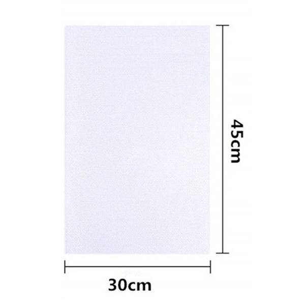 5 st vita korsstygnsbroderityg 30x45 cm