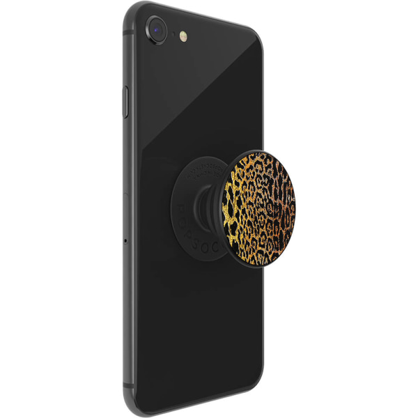 POPSOCKETS Embossed Metal Leopard Avtagbart Grip med Ställfunktion LUXE