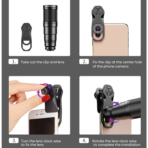 22XDG9 Monokulært teleskop - High Definition Mobile Lens