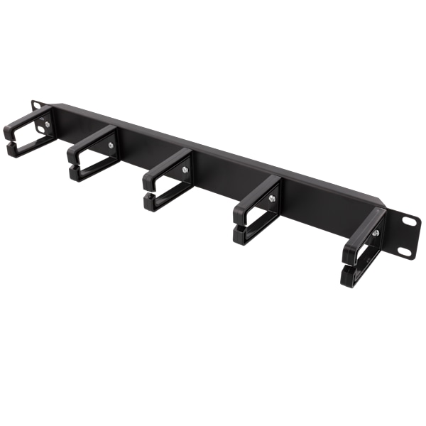 19" cable panel 1U, 5 brackets, black