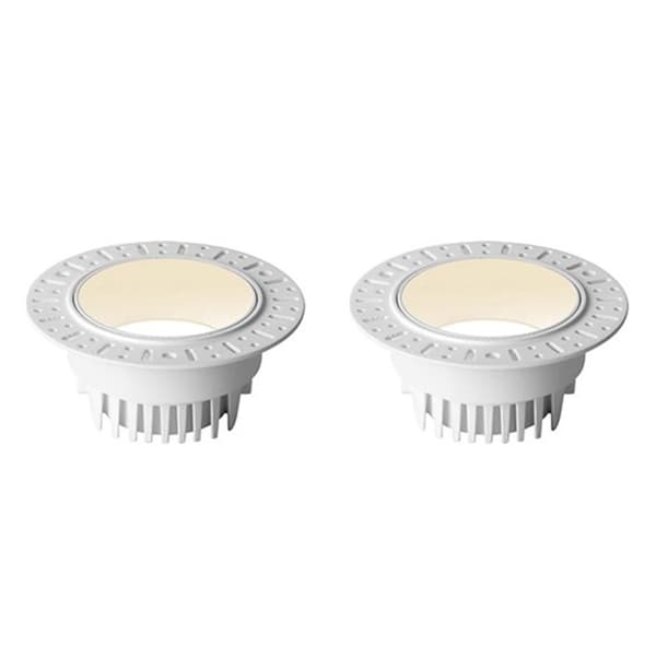 2-pack 7W LED Infälld Spotlight, 75mm Utskärning, 4000K, Bländskydd, Ultratunn