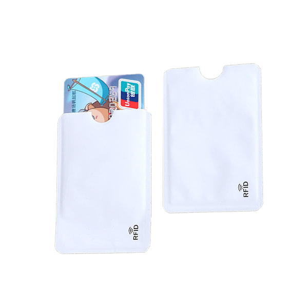 12 stk. RFID-blokerende korthylstre Hvid