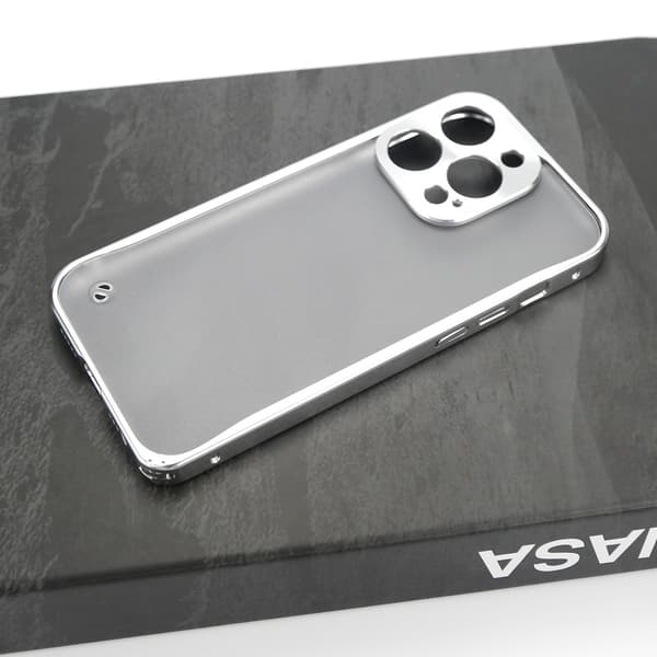 Aluminumlegeringsramfodral för iPhone 14 Pro Silver Silver