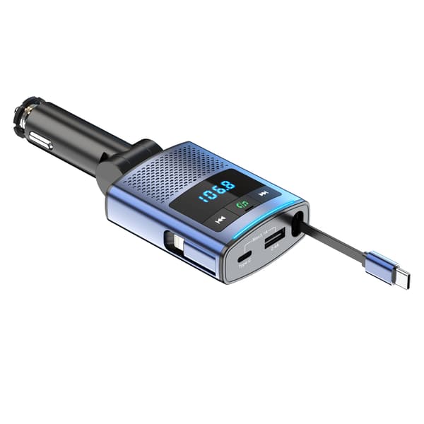 Autolaturi: Nopea lataus ja Bluetooth FM-lähetin