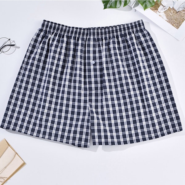 Lös boxershorts i vävd bomull för män 5-pack M M