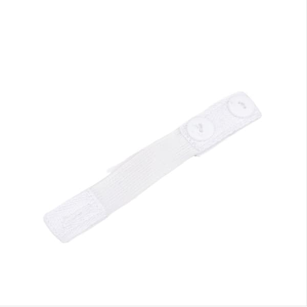 Justerbar elastisk knap til komfort - Graviditetsbukser Taljeforlænger (2x15cm) White White