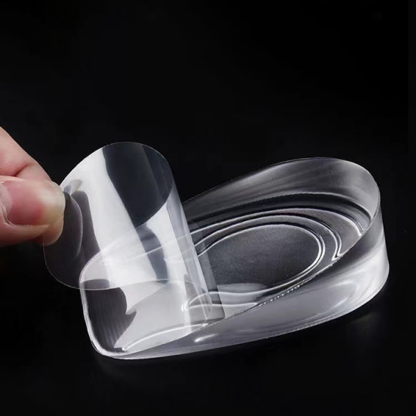 Herre Model Silikone Invisible Heightening indlægssåler 1 Par Gennemsigtig Inner height increase: 2 cm
