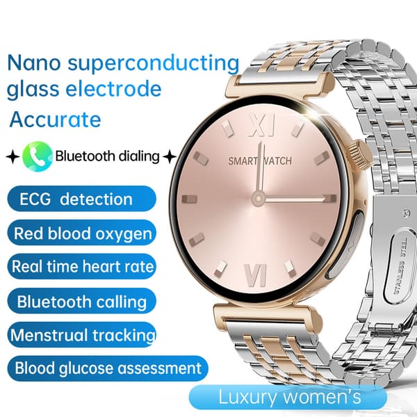 Smartwatch til kvinder med EKG- og Bluetooth-funktioner