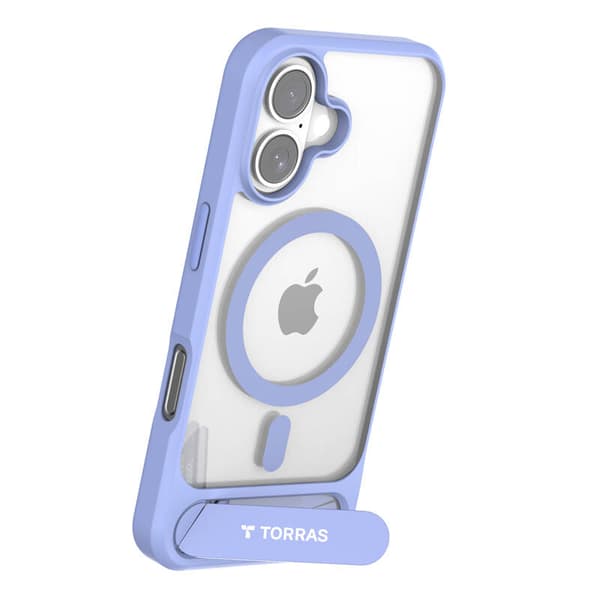 Torras Pstand Series etui til iPhone 16 (blå)