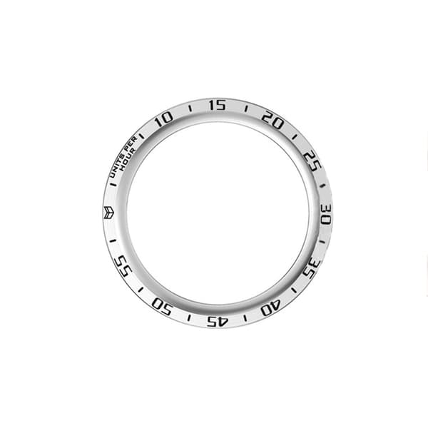 Stilfuld sølvramme med sorte markeringer til Samsung Galaxy Watch5 Pro