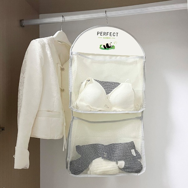 Förvaringsväska för underkläder, hängande Double Layer