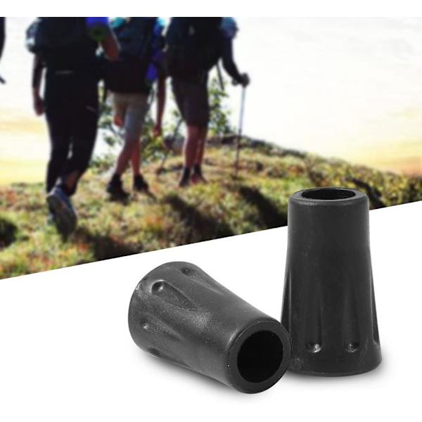 INF Fötter till gångstavar 2-pack Svart