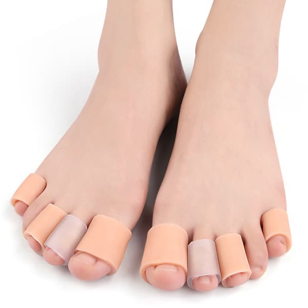 Rörformade Tåskydd i Gel, 5-pack Beige S Beige S