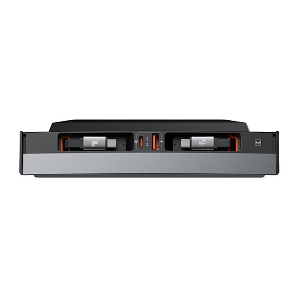 Hub Baseus T-Space USB-C-USB-C-kaapeleilla Tesla-autoille (musta)