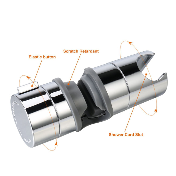 INF Käsisuihkuteline suihkutankoon säädettävä 18-25 mm ABS hopea