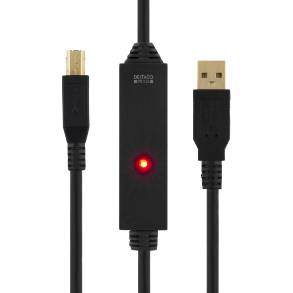 PRIME USB 2.0 cable Type A male  Type B male active 5m black
