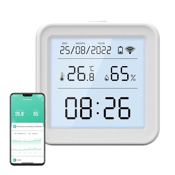 Smart temperatur- og fugtighedssensor WiFi Gosund S6 LCD Tuya