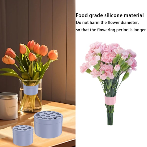 Spiraali Ikebana Varsi Pidike: Silikoninen Kukka-asetelmatyökalu Beige
