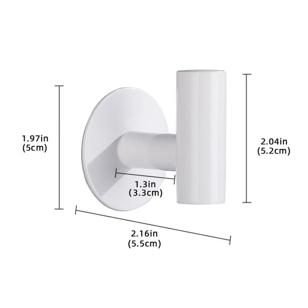 2-pack självhäftande krokar - Vita väggkrokar