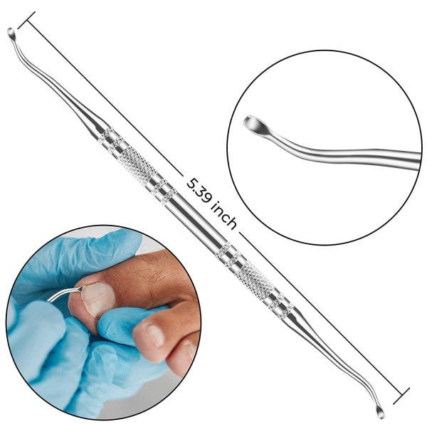INF Pedikyr-set med nagelsax, nagelklippare, nagelfil Svart