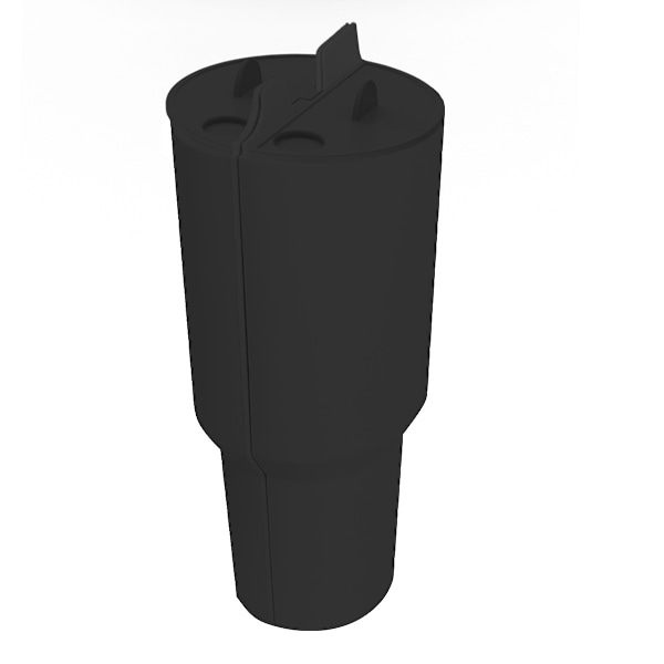 Silikonvattenflaskinsats för 40oz Stanley (med lock) Svart