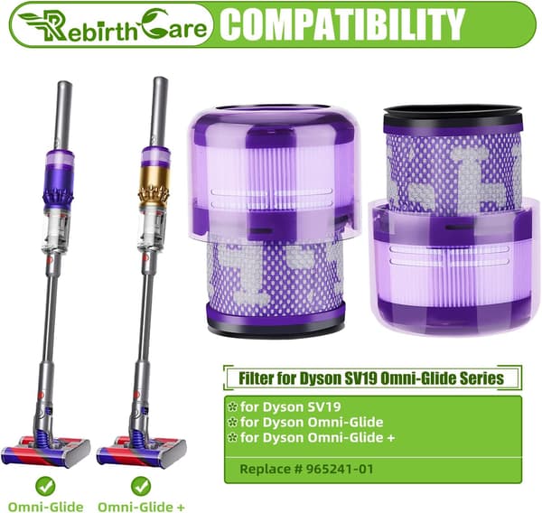 Violetti ABS-suodatin Dyson Omni-Glide/SV19 -imurille